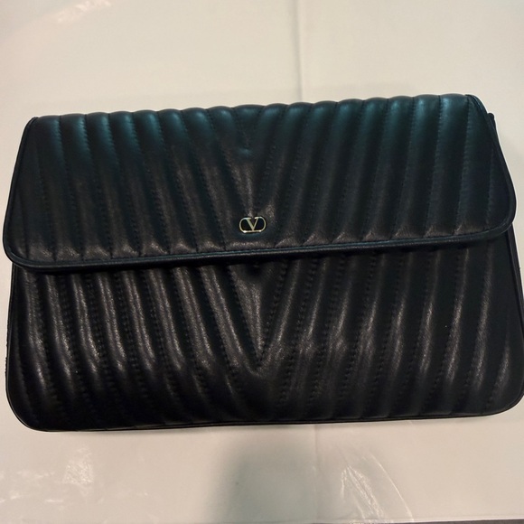Valentino Garavani Handbags - Vintage Valentino Black Quilted Leather Clutch